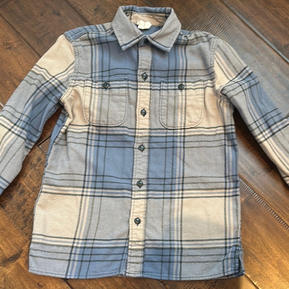 Plaid Button-Up Shirt